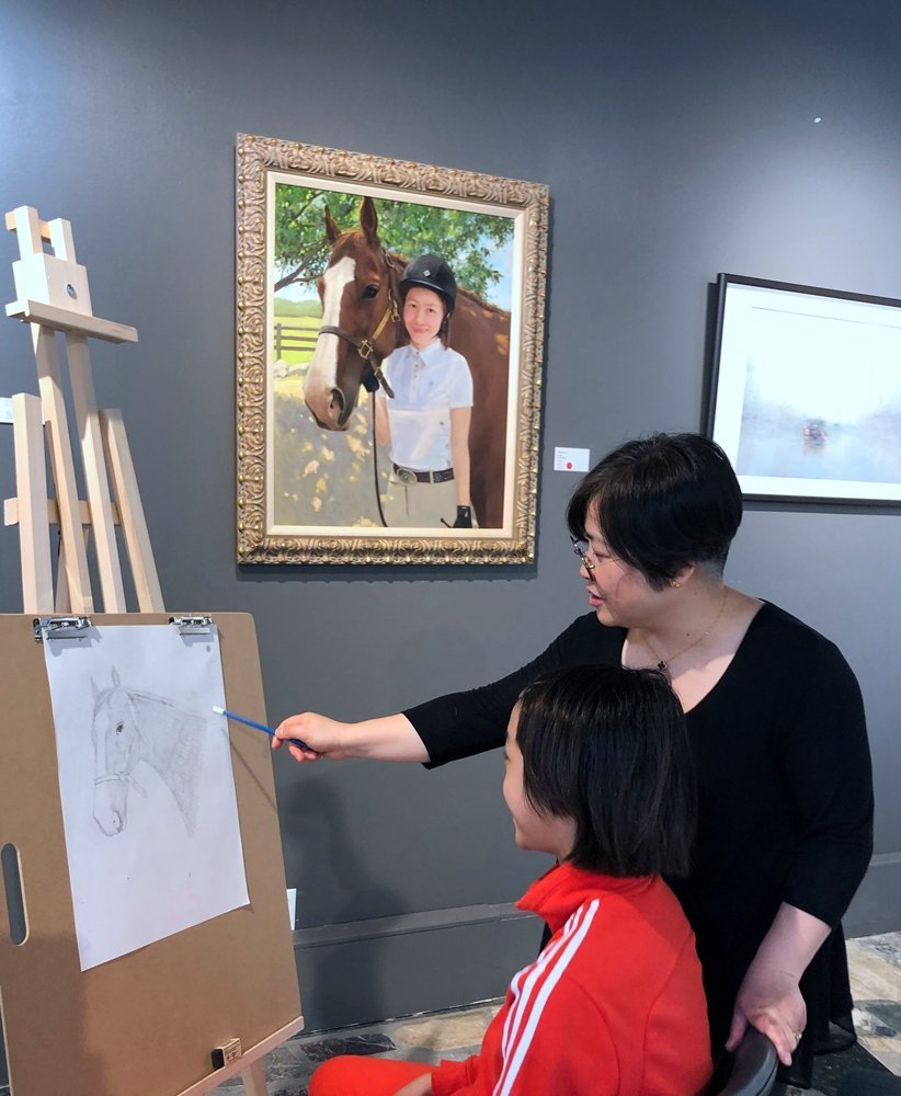 Art Classes by Maochun Li 中央美院李茂春老师在林海画廊授课