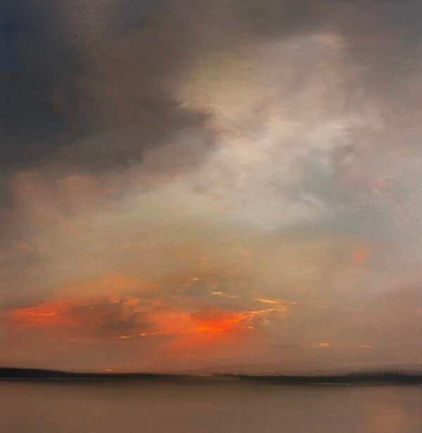 Electric Sunset 20x20" Acrylic on board