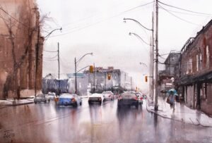Rainy day 02 ,15 x 22 " watercolor on paper