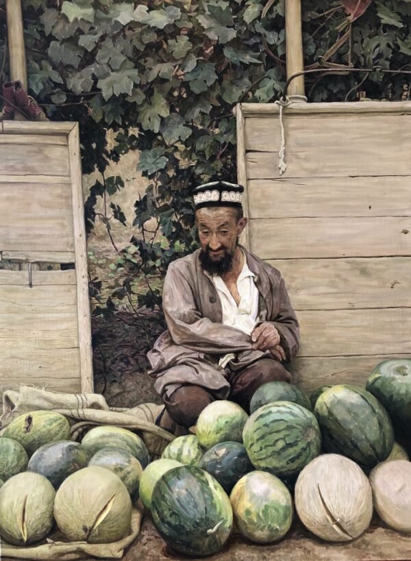卖瓜老人 36x48" oil on canvas